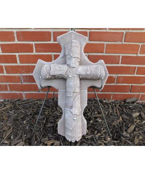 Patchwork Cross Memorial Plaque