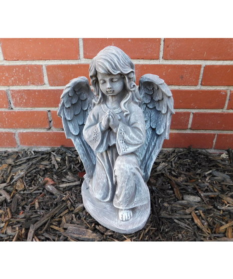 Heavenly Grace Angel – Kneeling in Prayer with Floral Robe