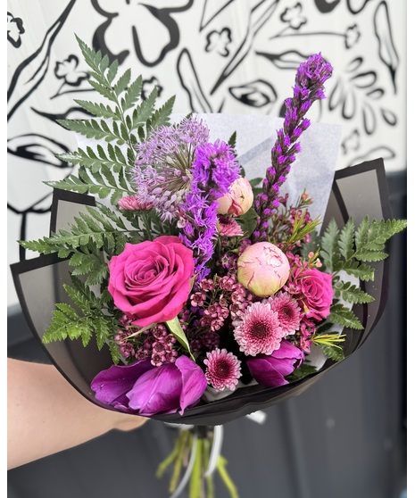 Mauves and Purples Hand Tied Bouquet