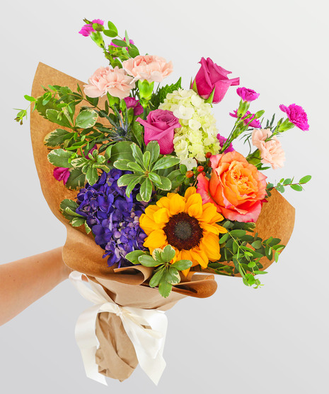 Seasonal Blooms Wrapped Bouquet